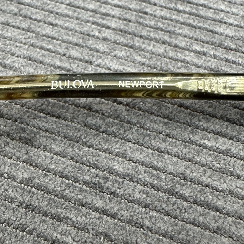 Bulova Newport Black Horn Cat Eye Eyeglasses Frames 52-17-135 NEWPORT BKHRN